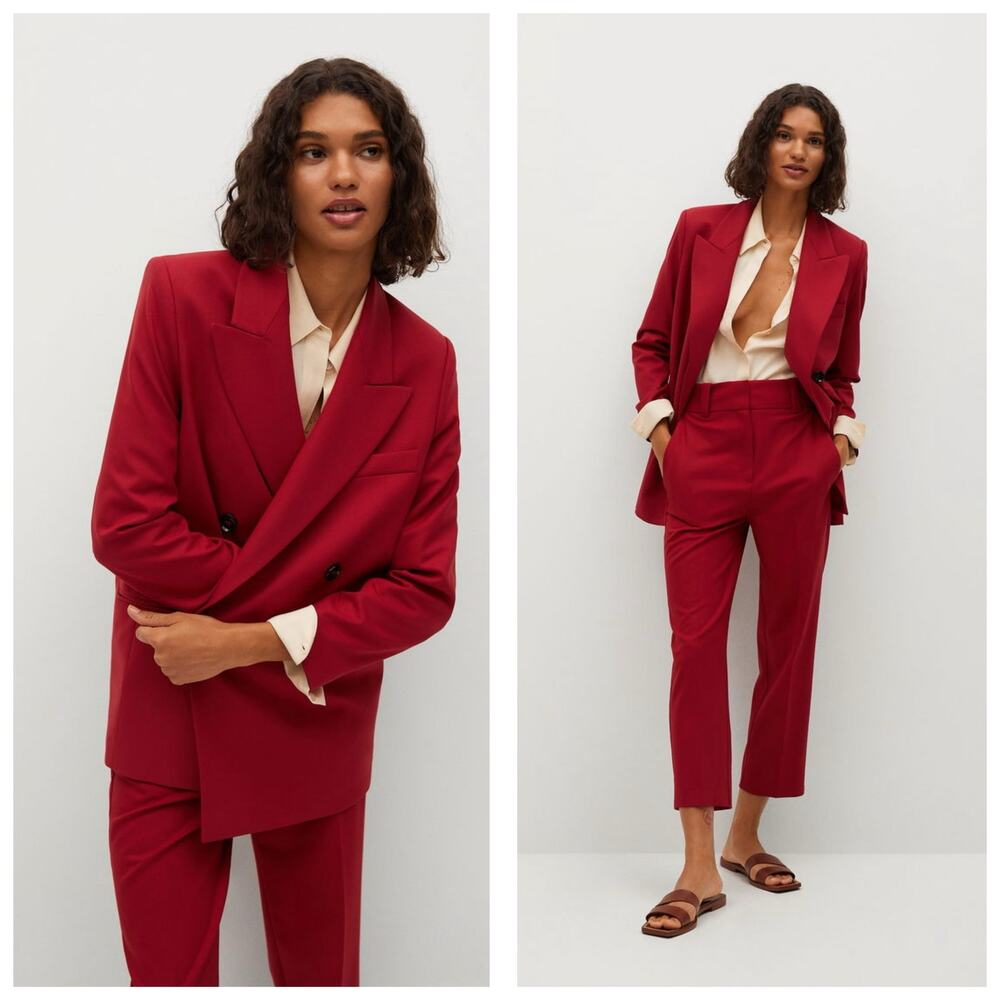 Mango Double-Breasted Structured Oversized Blazer… - image 1